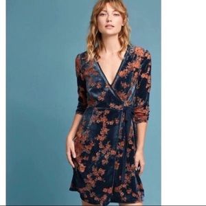 Anthropologie eri + ali kimono wrap dress and slip